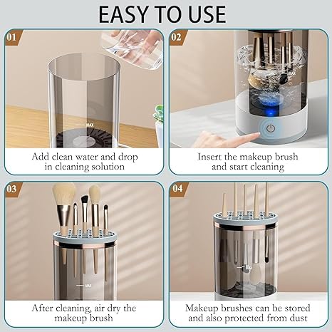 Electric Cosmetic Makeup Brush Cleaning Tool