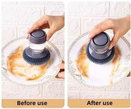 2 In 1 Liquid Soap Dispensing Brush (Pack of 2)